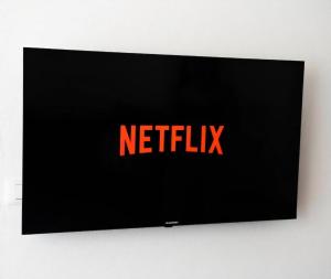 a television screen with the netflix logo on it at Bellaria Mondial Strategic Location 5 Terre-Portofino in Rapallo