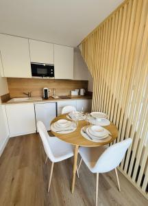 Køkken eller tekøkken på Studio Spa Du Bassin