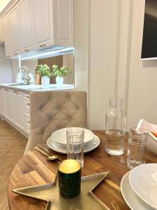 Køkken eller tekøkken på Mia Baltic apartament Greeneri Park