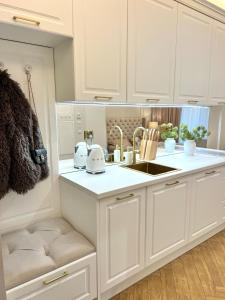 Køkken eller tekøkken på Mia Baltic apartament Greeneri Park + 4 billeder