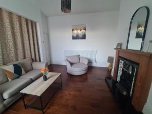 Et opholdsområde på Lovely four bed Roker house