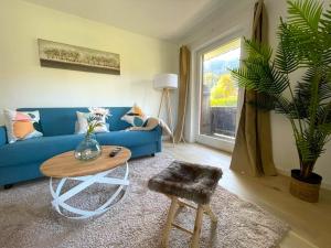 Χώρος καθιστικού στο Großzügige FeWo mit Bergblick am Tegernsee