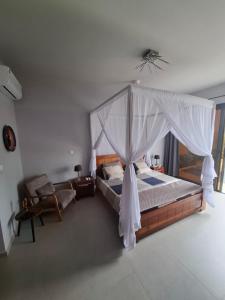 Кровать или кровати в номере Villa Sale E Pepe Chambres D'Hôtes +16 фотографий