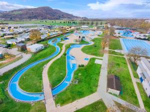 an aerial view of a water park at Villa Petz in Brežice