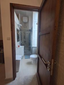 a bathroom with a toilet and a sink at 63, Casa Falzon in Rabat