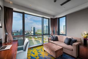 Atpūtas zona naktsmītnē Oakwood Hotel & Residence Suzhou
