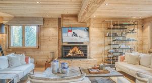 Гостиная зона в Chalet Alps Rosiere Courchevel