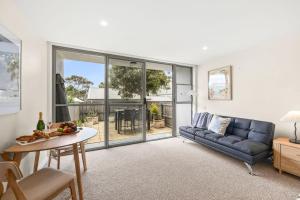 Et opholdsområde på Bay View Motel - Deluxe