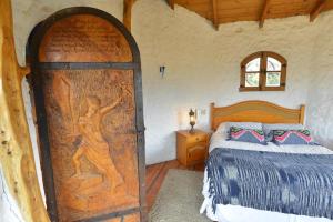 En eller flere senge i et værelse på Floresta Concón Mantagua + 37 billeder