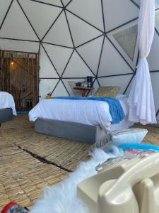 Кровать или кровати в номере Montemoral Family Glamping Naturaleza Aventura y Vista a la Montaña +1 фотография