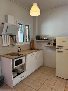 Η κουζίνα ή μικρή κουζίνα στο Nefeli Beach Home