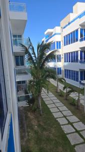 a palm tree in front of a building at Luxury Cabarete East Condominiums in Cabarete