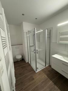 Et badeværelse på Ferienhäuser Wintermoor