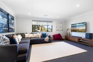 Χώρος καθιστικού στο Sunce Manyana Luxury home with pool and spa