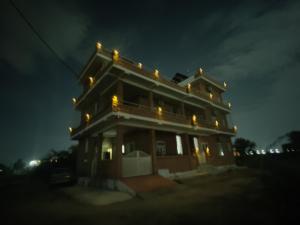 a house with lights on top of it at night at Virudravilla in Jodhpur