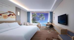 TV a/nebo společenská místnost v ubytování Vienna Hotel Jinan Railway Station