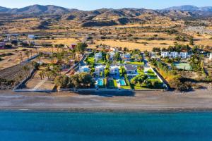 an aerial view of a resort near the water at Sea Homes Villas-Villa Sylvia in Kiotari