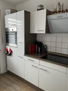 Kuchyň nebo kuchyňský kout v ubytování Ferienwohnung Alpenblick