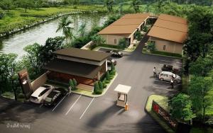 a model of a house with cars parked in a parking lot at Med Room Korat in Ban Pra Dok