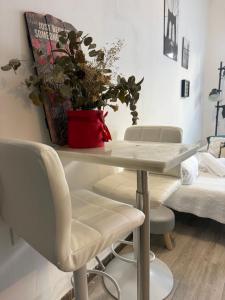 Postel nebo postele na pokoji v ubytování New Garden