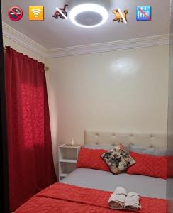 Ένα ή περισσότερα κρεβάτια σε δωμάτιο στο appartement bien situé a SALAM +14 φωτογραφίες