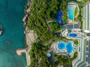 an aerial view of a resort next to the water at A Good Life Utopia Family Resort in Alanya