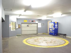 um quarto com garagem com um grande tapete no chão em Hotel Crown Hills Koriyama em Koriyama
