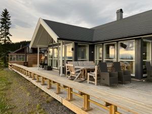 Bygningen som feriehuset ligger i