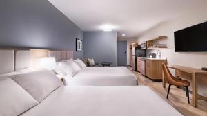 Postel nebo postele na pokoji v ubytování Hyatt Studios Huntsville