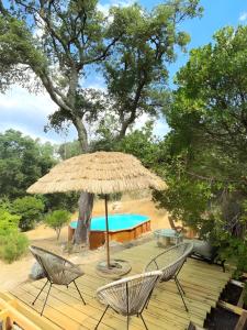 Zahrada ubytování Forest House Oku