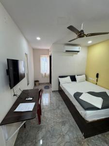 En eller flere senge i et værelse på Ikon towers