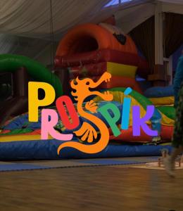 a sign that says playrite in front of a playground at Golf House Čeladná in Čeladná