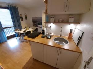 Kuchyň nebo kuchyňský kout v ubytování Golden Base