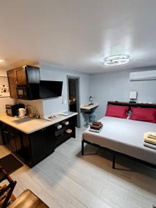 Кухня или мини-кухня в LaBelleVue Antigua Oceanview Suites and OnSite Car Rentals
