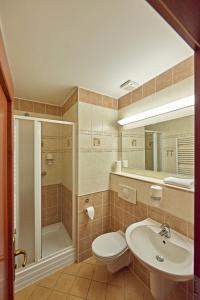 Koupelna v ubytování Benedikt Most + 35 fotografií