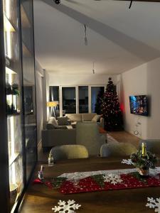 TV a/nebo společenská místnost v ubytování Comfortable apartment for a quiet and relaxing holiday