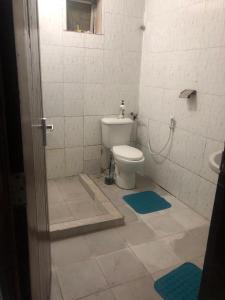 a bathroom with a toilet and a sink at Blue Waves Apartments in Mombasa +7 photos