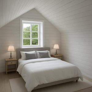 En eller flere senge i et værelse på The Perfect Stop - Northern Halo