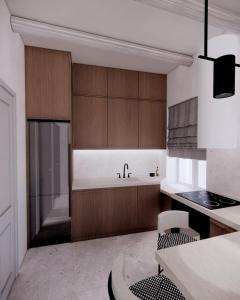 Nhà bếp/bếp nhỏ tại Syriano Suites