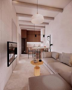 Nhà bếp/bếp nhỏ tại Syriano Suites