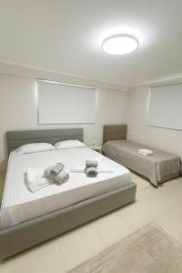 Ένα ή περισσότερα κρεβάτια σε δωμάτιο στο New Bazaar Cozy Villa