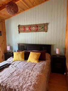 Postel nebo postele na pokoji v ubytování Parcela en Condominio, comuna Zapallar + 18 fotografií