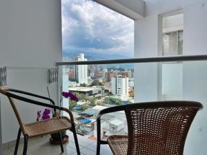 Balkón nebo terasa v ubytování Amoblados Casa de Pinos Bucaramanga