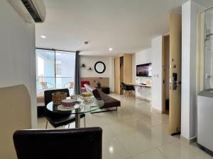 Posezení v ubytování Amoblados Casa de Pinos Bucaramanga