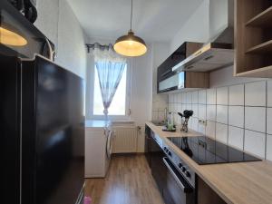 Kuchyň nebo kuchyňský kout v ubytování Mikra Homes24 in Meerane