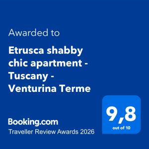 a screenshot of a cell phone with the text awarded to ericashaw club appointment at Etrusca shabby chic apartment - Tuscany - Venturina Terme in Venturina Terme