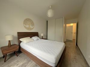 Postel nebo postele na pokoji v ubytování Appartement cosy pour 5 pers. à Arcachon avec balcon et équipements complets - FR-1-474-213