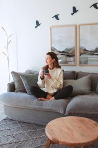 Posezení v ubytování The House at The Quarters