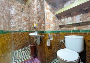 a bathroom with a toilet and a sink at Riad Iman in Fès