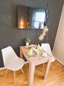 Posezení v ubytování Chalet an der Bode - 2 Zi Fewo zentral am Marktplatz